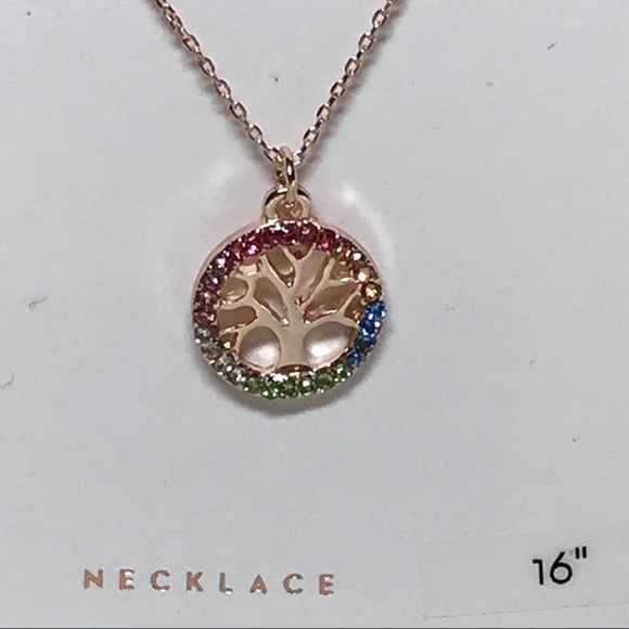 Lauren Conrad Bling Rose Gold Tree of Life - Picture 2 of 3